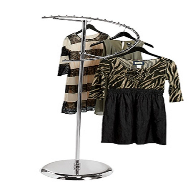 Chrome 29-Ball Spiral Garment Rack
