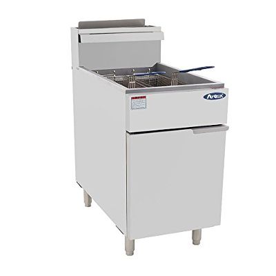 Atosa USA ATFS-50 (High BTU 136k) Heavy Duty 50 lbs Stainless Steel Deep Fryer - Natrual Gas