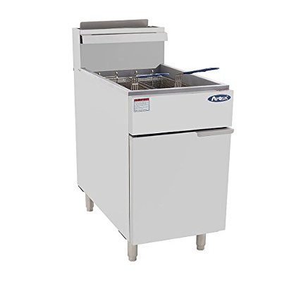 Atosa USA ATFS-50 (High BTU 136k) Heavy Duty 50 lbs Stainless Steel Deep Fryer - Natrual Gas
