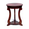 All Things Cedar Classic Accents HF027 Round Pub Table | Cherry Wood Console Table | Birch Veneer, Solid Wood Legs, Interior Drawer | Elegant Wooden Entry | 19x19x23 view 1