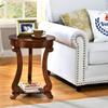 All Things Cedar Classic Accents HF027 Round Pub Table | Cherry Wood Console Table | Birch Veneer, Solid Wood Legs, Interior Drawer | Elegant Wooden Entry | 19x19x23 view 2