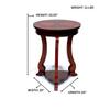 All Things Cedar Classic Accents HF027 Round Pub Table | Cherry Wood Console Table | Birch Veneer, Solid Wood Legs, Interior Drawer | Elegant Wooden Entry | 19x19x23 view 3