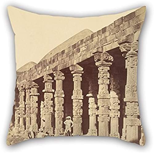 16 X 16 Inches / 40 By 40 Cm Oil Painting Charles Moravia (British - (View Of Tughlaqabad Fort) Pillowcase ,both Sides Ornament And Gift To Gf,bedroom,valentine,husband,adults,play R