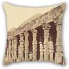 16 X 16 Inches / 40 By 40 Cm Oil Painting Charles Moravia (British - (View Of Tughlaqabad Fort) Pillowcase ,both Sides Ornament And Gift To Gf,bedroom,valentine,husband,adults,play R view 1