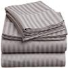LaxLinen 100% Egyptian Cotton 4 PCs Bed Sheet Set (+24 Inch) Extra Deep Pocket King/Standard, Silver Grey Stripe 600 Thread Count view 2