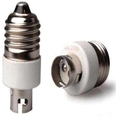 E-Simpo 6-Pack E27 to BA15D Adapter,E27 to BA15D Lamp Base Converter,Ceramic, Z1118