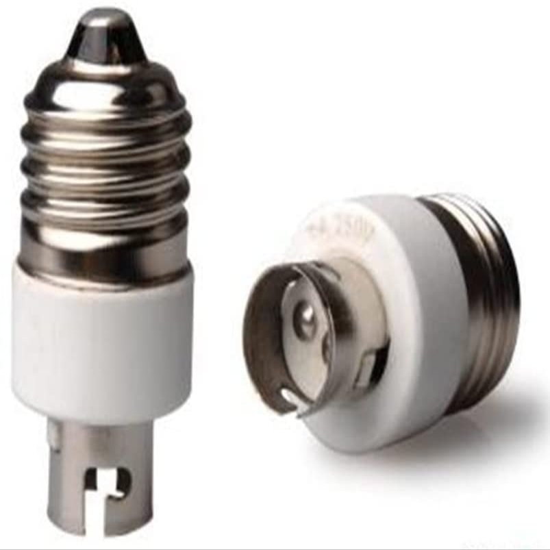 E-Simpo 6-Pack E27 to BA15D Adapter,E27 to BA15D Lamp Base Converter,Ceramic, Z1118
