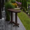 A & L Furniture Oval bar Table with 2" Umbrella Hole, Tudor Brown view 1
