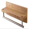 ALFI brand AB5511 16" Shelf with Chrome Towel Bar Bathroom Accessory, Natural Wood view 1