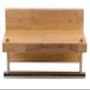 ALFI brand AB5511 16" Shelf with Chrome Towel Bar Bathroom Accessory, Natural Wood view 3