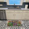 Caroline's Treasures 8971RUG Abstract in Purple Green and Orange Machine Washable Memory Foam Mat, Bathroom Rug, Non-Slip Bath Mat, Durable Thick Washable Rugs for Kitchen, Bathroom Quick Dry, Decorat view 3
