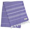 Bersuse Towels Anatolia XL Beach Blanket Throw Blanket Turkish Towel 100% Cotton Extra-Large Quick-Dry Lightweight Premium Peshtemal Towel - 61x82 Inches, Dark Purple (Set of 3) view 4