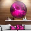 Designart Magenta Fractal Desktop Wallpaper Abstract Digital Art Metal Artwork-Disc of 23 inch, 23'' H x 23'' W x 1'' D 1P, Pink/Brown view 2