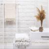Bersuse 100% Cotton Laodicea Bathroom Hand Towels - Turkish Towels, Absorbent Soft Gentle Quick-Drying Cotton - Hair, Face, Hand, Kitchen Tea Towel - 23x43 Inches, White (Set of 12) view 4
