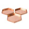 Achla Designs Hexagonal Tray (Set of 3), 9", Copper view 1