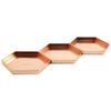 Achla Designs Hexagonal Tray (Set of 3), 9", Copper view 2