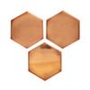 Achla Designs Hexagonal Tray (Set of 3), 9", Copper view 3