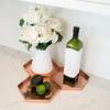 Achla Designs Hexagonal Tray (Set of 3), 9", Copper view 4