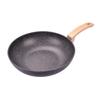 Alluflon Etnea Wood Edition Set of 3 Frying Pans, Aluminium, Black, 20 cm, 24 cm, 28 cm. view 3