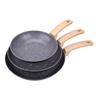 Alluflon Etnea Wood Edition Set of 3 Frying Pans, Aluminium, Black, 20 cm, 24 cm, 28 cm. view 4