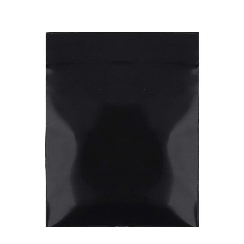 100PCS Black Polyethylene Flat Zip Closure Bags 8x12cm (3.1x4.7")