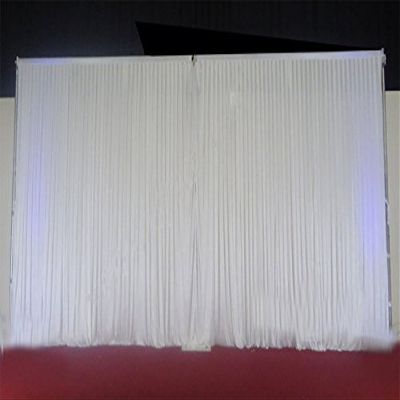 6Mx3M White Pleated Decoration Wedding Backdrop Curtain for Celebration Hotel #021039