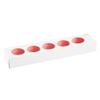 Restaurantware Valentino 12 x 2.9 x 1.5 Inch Macaron Boxes 100 Macaron Packaging - Holds 5 Macarons With Lids White and Pink Paper Macaron Gift Boxes Separate Compartments For Gifts and Parties view 2