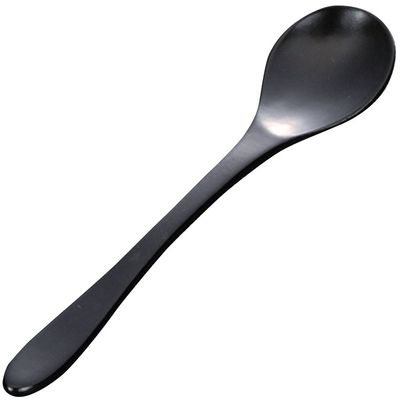 (Yamashita kogei) Yamasita Craft 26040640 Round Spoon, Made in Japan, Large, Black