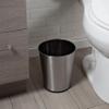 Bath Bliss 5 Liter Small Wastebasket, Stainless Steel | Compact Round Open Top Trash Can | Durable Bathroom Bedroom Dorm Office Garbage Bin | Stylish Space-Saving Waste Disposal Container view 2