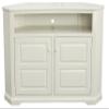 American Heartland Poplar Tall Curve Corner TV Stand in Soft White view 1