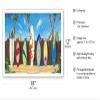 Back to Back Champions - Surfboards Art - From an Original Color Painting by Scott Westmoreland - Master Art Print (Unframed) 12in x 18in view 2