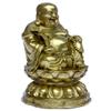 Chinese Fengshui Handmade Brass Buddha Sitting on Lotu Statue Golden Wealth Figurine Home Decor Gift view 3