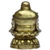 Chinese Fengshui Handmade Brass Buddha Sitting on Lotu Statue Golden Wealth Figurine Home Decor Gift view 4