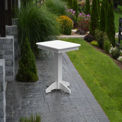 A & L Furniture Square Dining Table Without Hole, 33", White