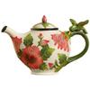 Blue Sky Ceramic 10" x 5" x 6.5" White Hibiscus Teapot view 1