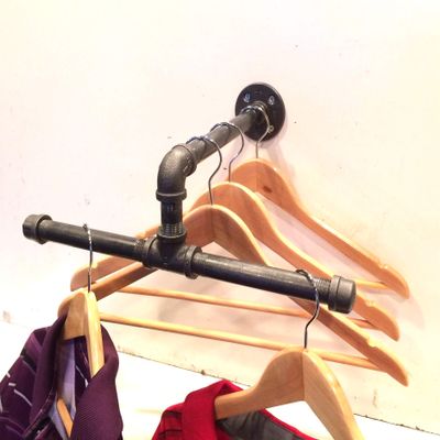 12" Urban Industrial Pipe Wall Rack - Clothing Rack, Closet Organization, Retail Display