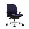 Steelcase Amia Task Chair: Black Frame/Polished Aluminum Base - Armless - Hard Floor Casters view 1