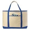 Deluxe Canvas Tote Bag Beach Bag, 22" x 16" Heavy duty Boat Bag Shopping Tote (PACK OF 4, Royal) view 1