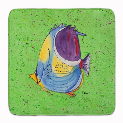 Caroline's Treasures 8574RUG Tropical Fish on Green Floor Mat, 19" x 27", Multicolor