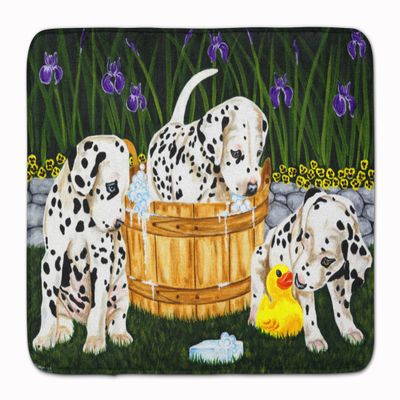 Caroline's Treasures AMB1320RUG Pass the Soap Dalmatian Machine Washable Memory Foam Mat, Bathroom Rug, Non-Slip Bath Mat, Durable Thick Washable Rugs for Kitchen, Bathroom Quick Dry, Decorative Artwo