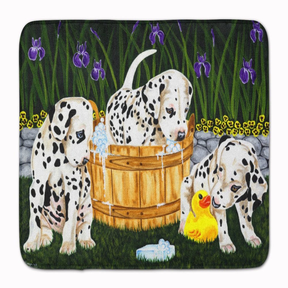 Caroline's Treasures AMB1320RUG Pass the Soap Dalmatian Machine Washable Memory Foam Mat, Bathroom Rug, Non-Slip Bath Mat, Durable Thick Washable Rugs for Kitchen, Bathroom Quick Dry, Decorative Artwo