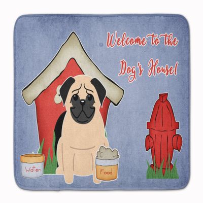 Caroline's Treasures BB2762RUG Dog House Collection Pug Fawn Machine Washable Memory Foam Mat, Bathroom Rug, Non-Slip Bath Mat, Durable Thick Washable Rugs for Kitchen, Bathroom Quick Dry, Decorative