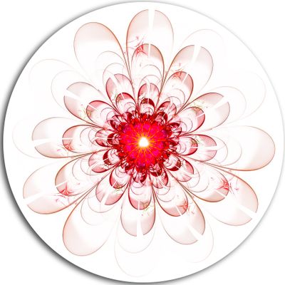 Designart MT10337 C11 Full Bloom Fractal Flower in Red Flower Disc, 11" x 11", Red