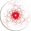 Designart MT10337 C11 Full Bloom Fractal Flower in Red Flower Disc, 11" x 11", Red view 1