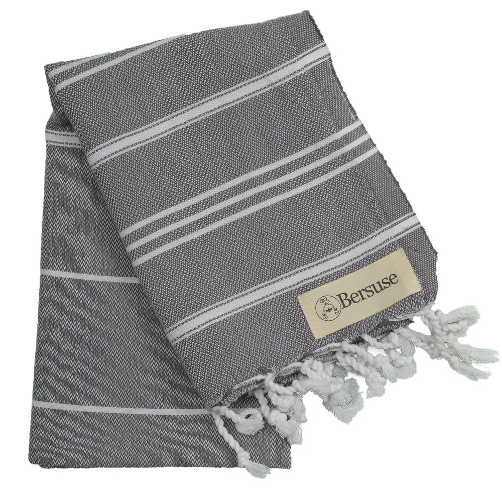 Bersuse Anatolia Bathroom Hand Towels - Premium Cotton Hand Towel for Face - Absorbent, Soft, Lightweight, Space-Saving, Quick-Drying Decorative Turkish Hand Towels - (Set of 12)