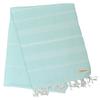 Bersuse Towels Anatolia XL Beach Blanket Throw Blanket Turkish Towel 100% Cotton Extra-Large Quick-Dry Lightweight Premium Peshtemal Towel - 61x82 Inches, Aqua Marine (Set of 3) view 4