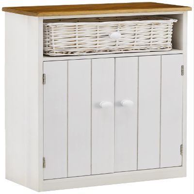Hagiwara MTR-6438 Toilet Rack, Toilet Storage Shelf, Finished Product, Basket Included, Middle, Open Door, White