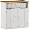 Hagiwara MTR-6438 Toilet Rack, Toilet Storage Shelf, Finished Product, Basket Included, Middle, Open Door, White view 1