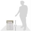 Hagiwara MTR-6438 Toilet Rack, Toilet Storage Shelf, Finished Product, Basket Included, Middle, Open Door, White view 2