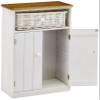 Hagiwara MTR-6438 Toilet Rack, Toilet Storage Shelf, Finished Product, Basket Included, Middle, Open Door, White view 4